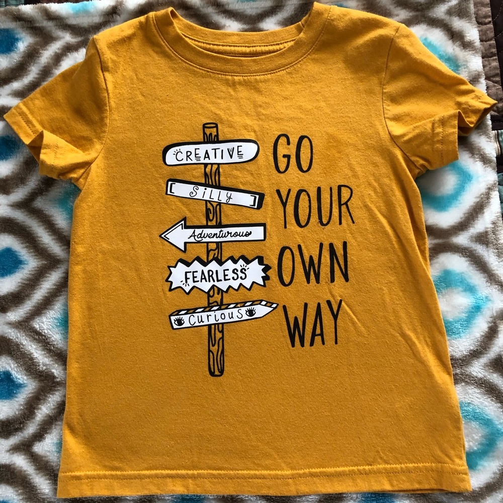 Cat & Jack t-shirt 3T. Gold color. NWOT but washed